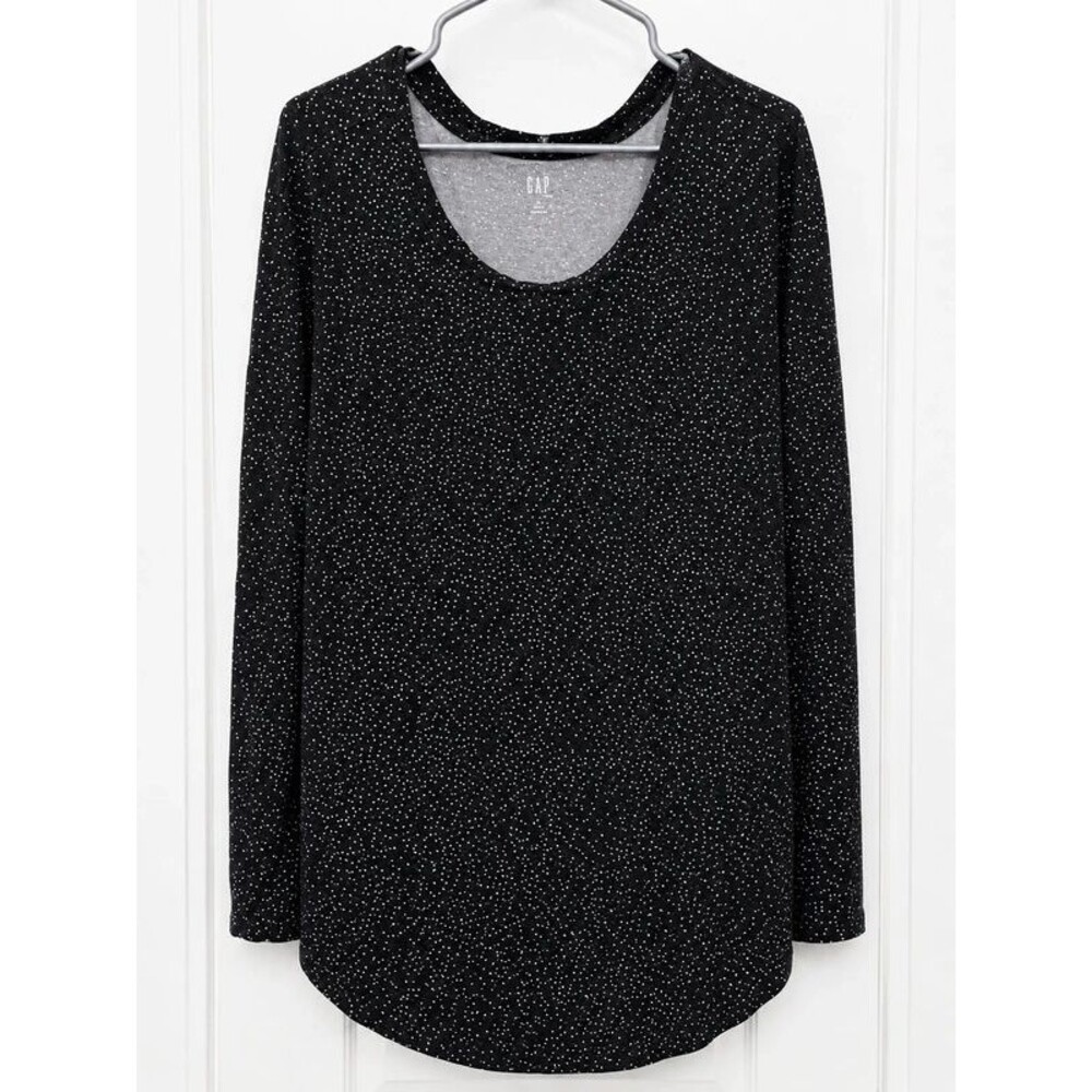 GAP Black Speckled Long Sleeve Tunic Top – XL